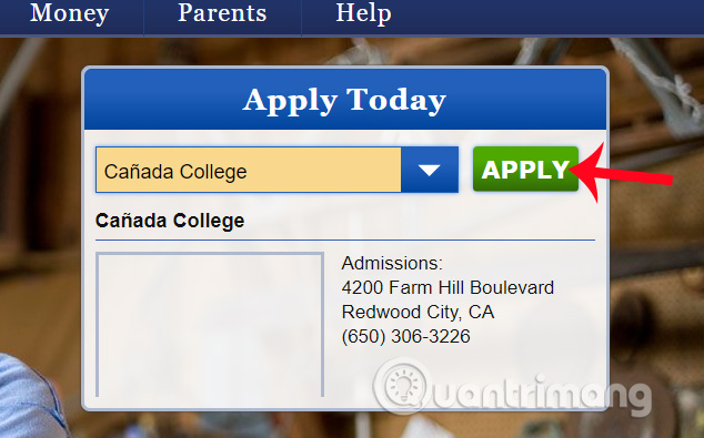 Complete an online application for admissions
