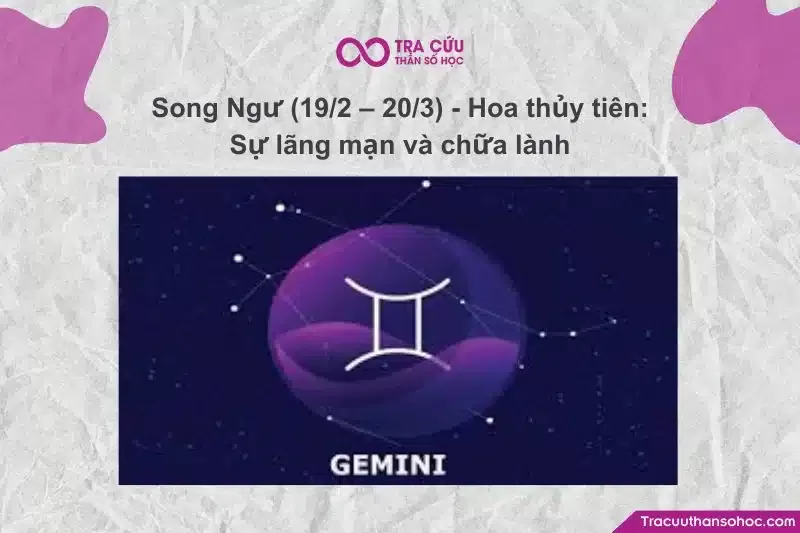 Thủy tiên mảnh mai, thuần khiết phản ánh tâm hồn lãng mạn, giàu cảm xúc của Song Ngư