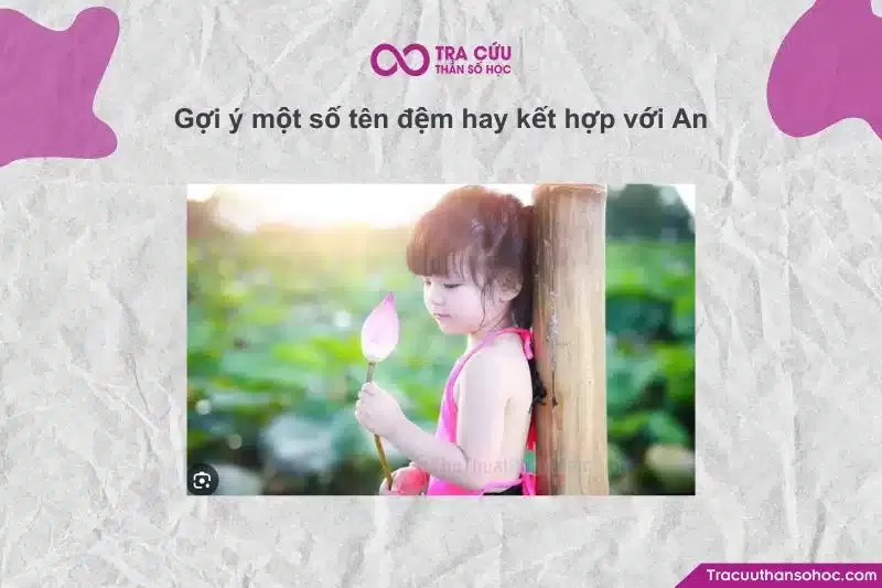 Hình ảnh hoa sen nở rộ, biểu trưng cho sự thanh thản và ý nghĩa sâu sắc khi kết hợp tên An với tên đệm.